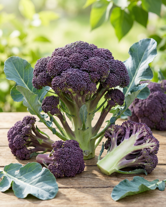 Brokkoli Summer Purple (Brassica oleracea) – einjährige Gemüsesamen von SeedsChoice