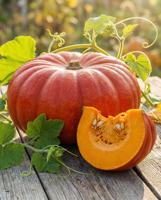 Pumpkin Rouge Vif Detampes (Cucurbita maxima) – annual vegetable seeds from SeedsChoice