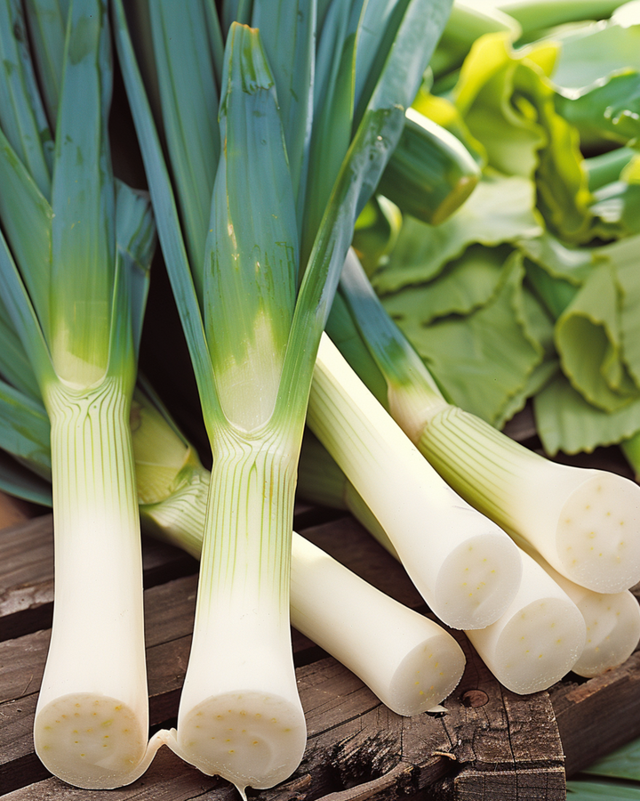 Leek Bluegreen Winter Hiverbleu Cold Hardy seeds (Allium porrum) – annual vegetable