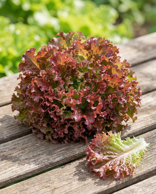Lollo Rossa Lettuce (Lactuca sativa) – annual vegetable seeds from SeedsChoice