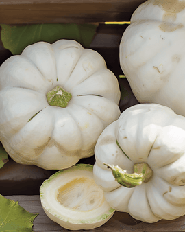 Custard White Squash Seeds Cucurbita Pepo Annual