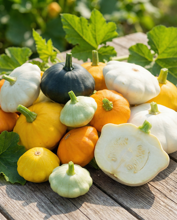 Patisson Squash Colour Mix Samen (Cucurbita pepo) – einjähriges Gemüse