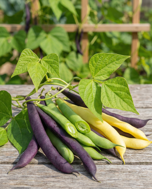 Pole Bean Three Color Mix (Phaseolus vulgaris) – annual vegetable seeds from SeedsChoice