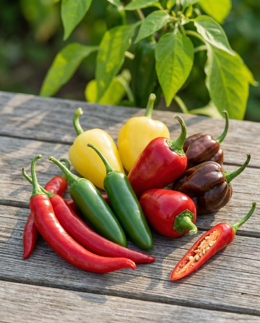 Paprika Mixture Mix 5 Varieties (Capsicum annuum) – einjährige Gemüsesamen von SeedsChoice