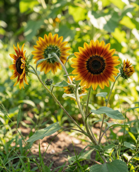 Sonnenblume Ring Of Fire (Helianthus annuus) – einjährige Blumensamen von SeedsChoice