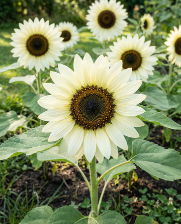 Sonnenblume White Moon F1 (Helianthus annuus) – einjährige Blumensamen von SeedsChoice