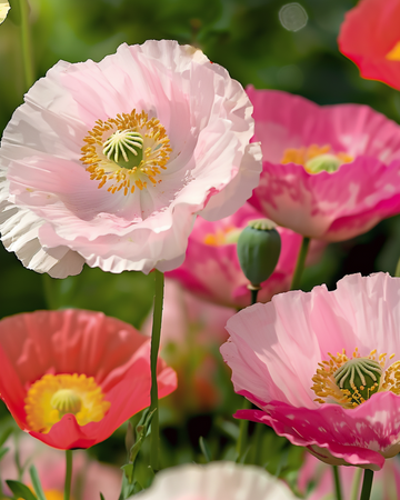 Shirley Poppy Mixed Colours 75cm (Papaver rhoeas) – annual flower seeds from SeedsChoice