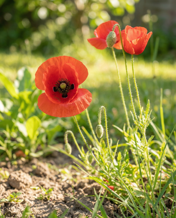 Klatschmohn Rot (Papaver rhoeas) – einjährige Blumensamen von SeedsChoice