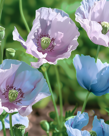 Mohnblume Blue 90 Cm Tall Samen – einjährige Blume
