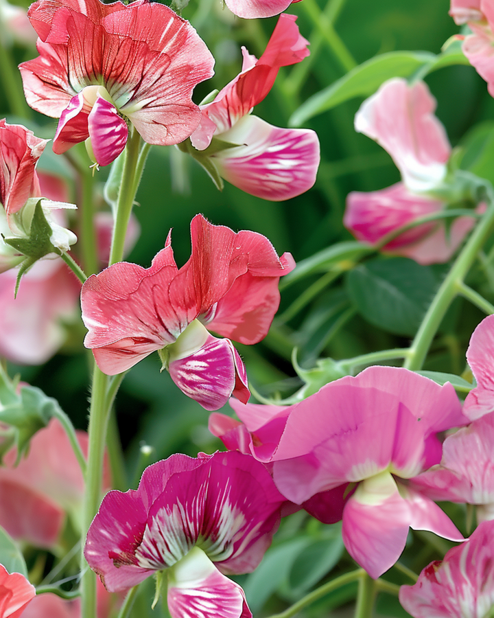 Sweet Pea Unwin's Striped Climber seeds (Lathyrus odoratus) – annual climber