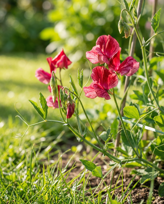 Sweet Pea Unwin's Striped Climber (Lathyrus odoratus) – annual climber seeds from SeedsChoice