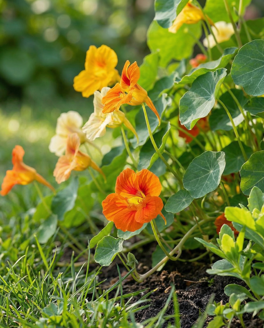 Nasturtium Jewel Of Africa Climber (Tropaeolum majus) – annual climber seeds from SeedsChoice