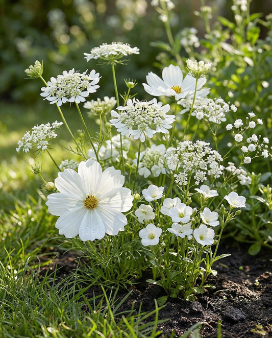Sommerblumen Sweet White Mix Blooms – einjährige Blumensamen von SeedsChoice