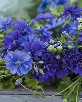 Summerflowers Seeds Royal Blue Annual Flower Mix