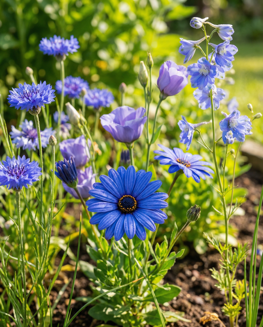 Summerflowers Royal Blue Mix – annual flower seeds from SeedsChoice