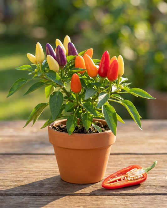 Zierpepper Dwarf Mixed (Capsicum annuum) – Gemüsesamen von SeedsChoice