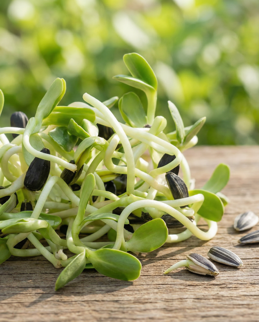 Sonnenblume Sprouting (Helianthus annuus) – Bio-Sprossensamen einjährig von SeedsChoice