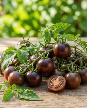 Cherry Tomato Black (Solanum lycopersicum) – einjährige Gemüsesamen von SeedsChoice