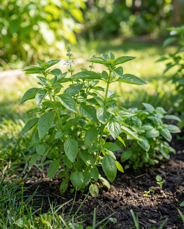 Lemon Basil Citrus Aroma (Ocimum basilicum) – annual herb seeds from SeedsChoice