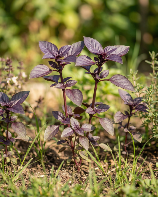 Basil Dark Opal Purple Leaf (Ocimum basilicum) – einjährige Kräutersamen von SeedsChoice