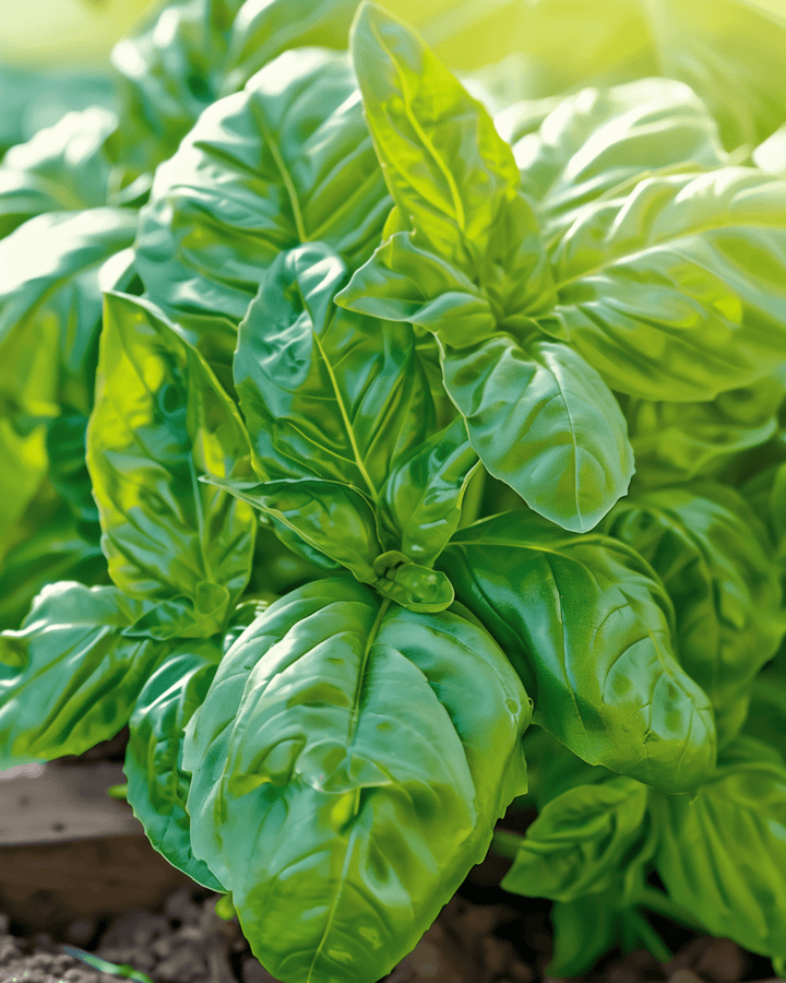 Napolitano Basil Lettuce Leaved Samen (Ocimum basilicum) – einjähriges Gemüse
