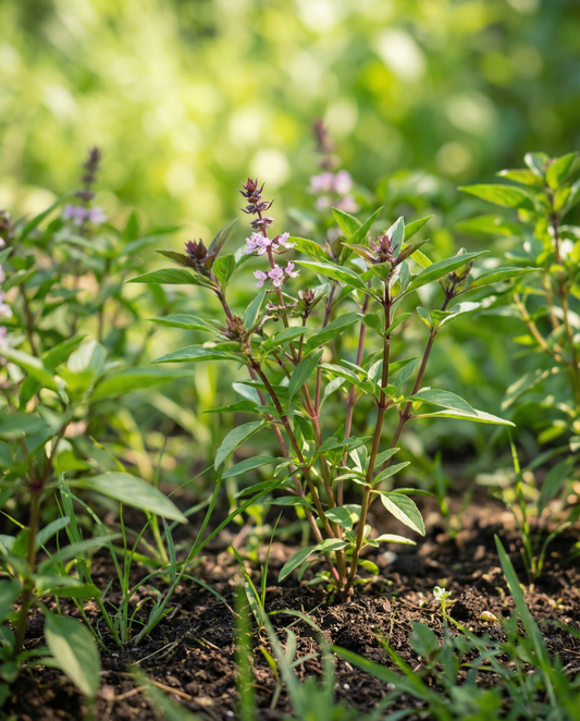 Thai Basil (Ocimum basilicum) – annual herb seeds from SeedsChoice