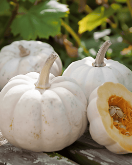 Kürbissamen Baby Boo Cucurbita Pepo einjährige Ziersorte