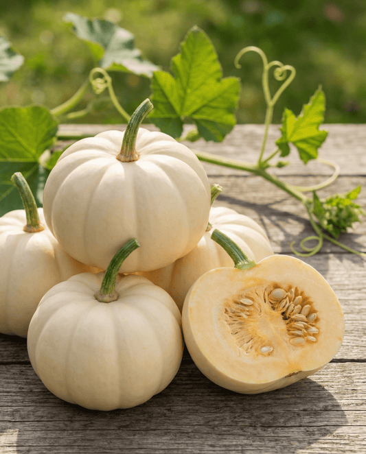 Pumpkin Baby Boo Ornamental (Cucurbita pepo) – annual vegetable seeds from SeedsChoice