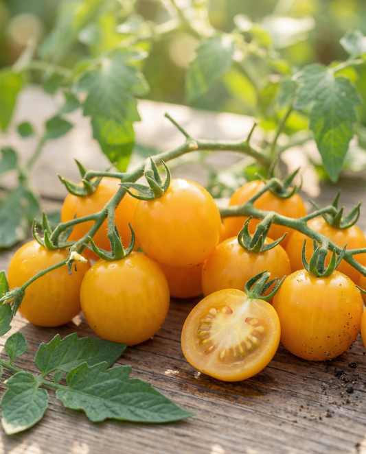 Cherry Tomato Cereza Amarilla (Solanum lycopersicum) – einjährige Gemüsesamen von SeedsChoice
