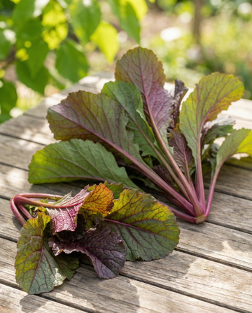 Amsoi Red (Brassica juncea) – einjährige Gemüsesamen von SeedsChoice