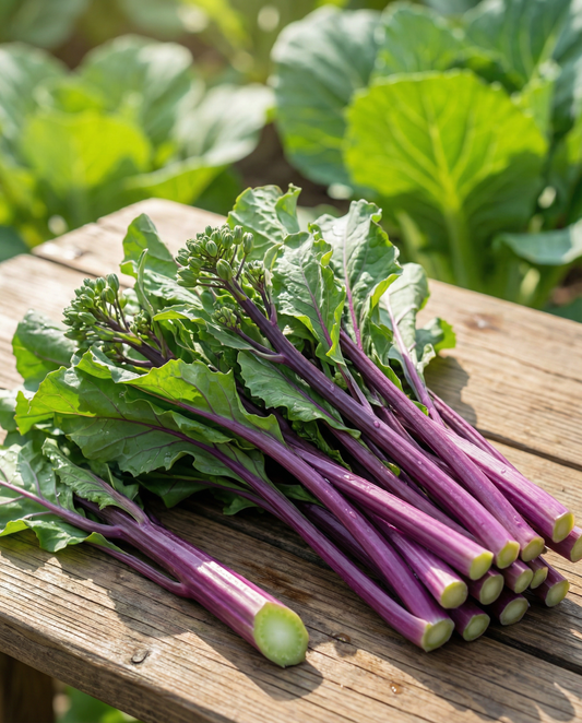 Hon Tsai Tai Purple Stems (Brassica rapa) – einjähriges Saatgut von SeedsChoice