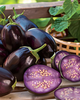 Mini Eggplant Seeds Solanum Melongena Patio Baby F1 Annual