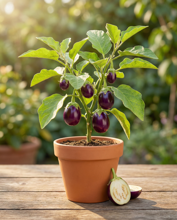 Mini Eggplant Patio Baby F1 (Solanum melongena) – annual vegetable seeds from SeedsChoice