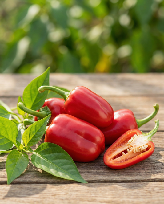 Snack-Paprika Snacking Red Mini Pepper (Capsicum annuum) – einjährige Gemüsesamen von SeedsChoice