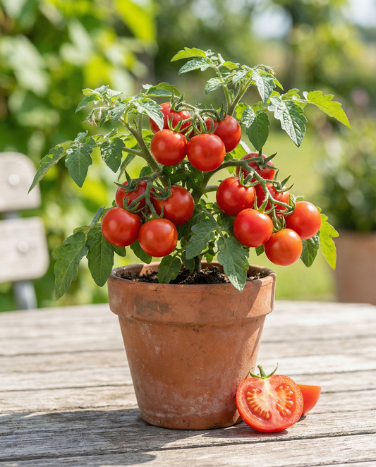 Pot Tomato Gourmandise Red Cherry (Solanum lycopersicum) – annual vegetable seeds from SeedsChoice