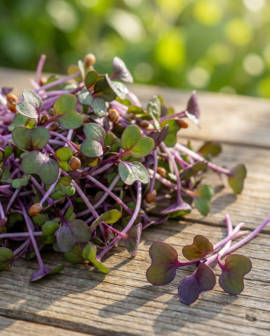 Kohlrabi Sprouting Purple (Brassica oleracea) – Bio-Saatgut, einjährige Sprossen von SeedsChoice