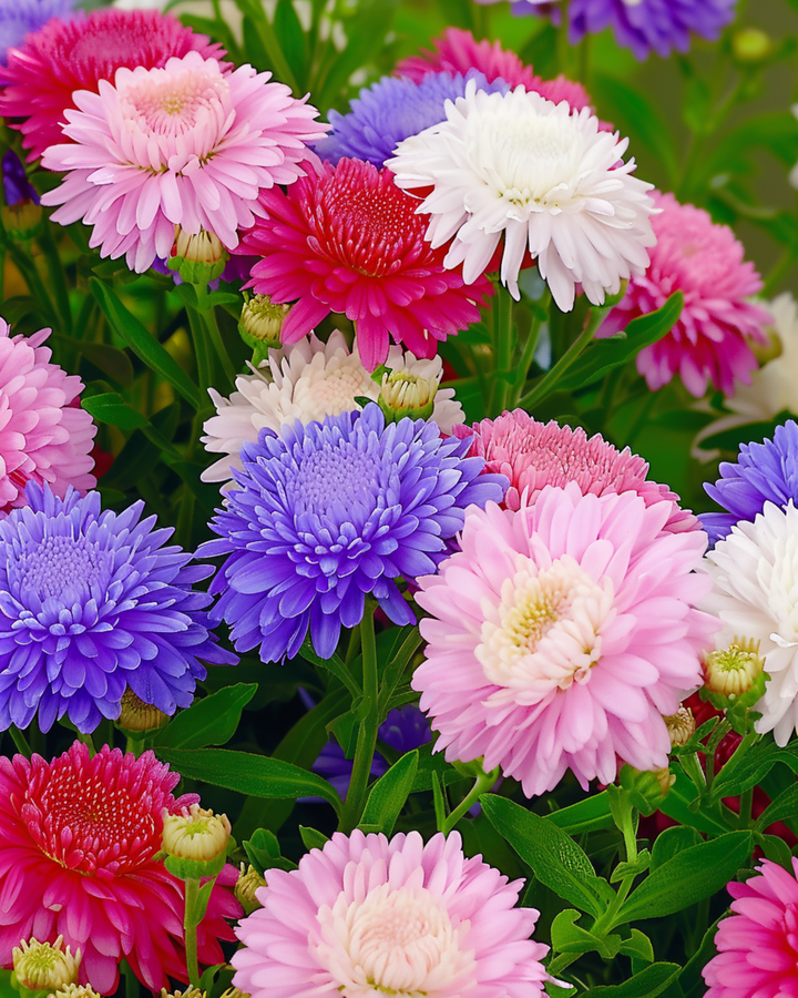 Aster Nano Merveille Multicolor Samen (Callistephus chinensis) – einjährige Mischung