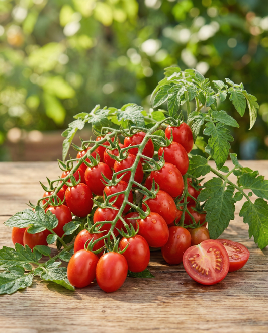 Red Cherry Tomato For Pots (Solanum lycopersicum) – vegetable seeds from SeedsChoice