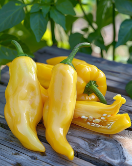 Pepper Corno Giallo Seeds Capsicum Annuum Annual