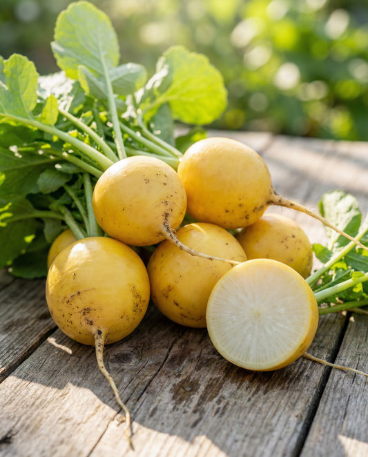 Radieschen Zlata Yellow (Raphanus sativus) – Gemüsesamen von SeedsChoice