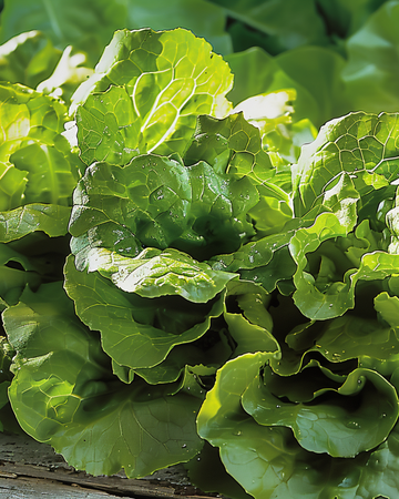 Little Gem Salat mit kompakten Köpfen Samen (Lactuca sativa) – Gemüse