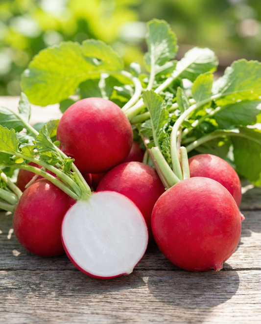Radieschen Burro Gigante Early Red Round Root (Raphanus sativus) – Gemüsesamen von SeedsChoice