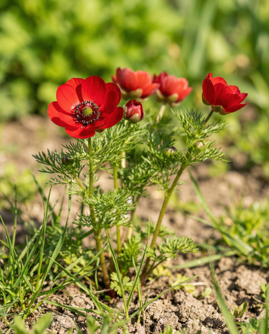 Pheasant's Eye Red Blooms (Adonis aestivalis) – annual flower seeds from SeedsChoice