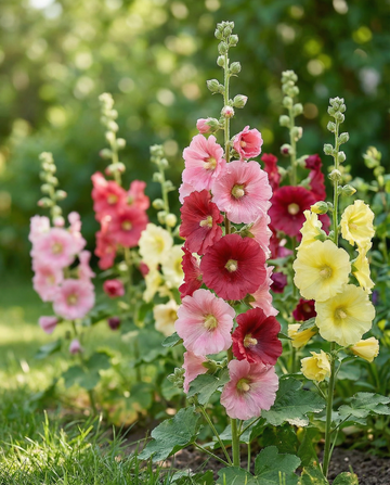 Stockrose Summer Carnival (Alcea rosea) – einjähriges Saatgut von SeedsChoice