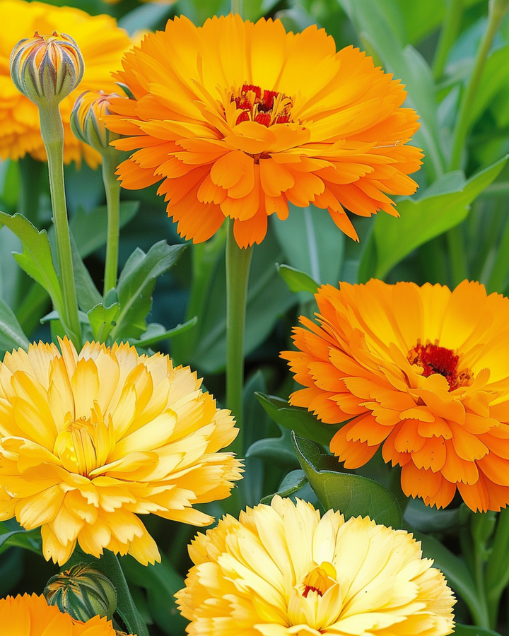 Pot Marigold Fiesta Gitana seeds (Calendula officinalis) – annual flower