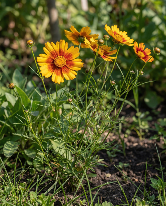 Golden Tickseed (Coreopsis tinctoria) – einjährige Sortenmischung Samen von SeedsChoice