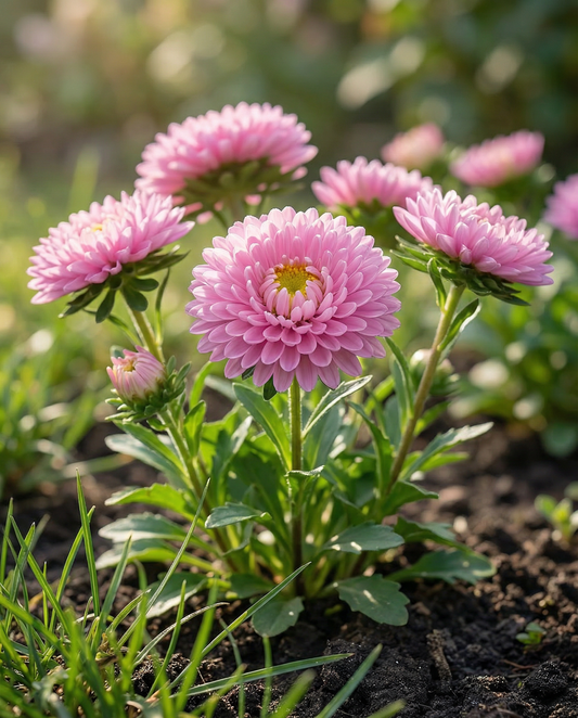 Sommer-Aster Bambina Rose (Callistephus chinensis) – einjährige Samen von SeedsChoice