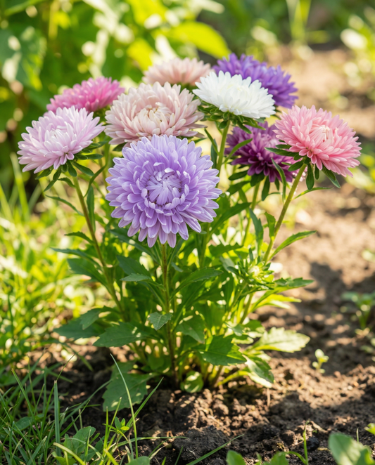 Aster Dwarf Mixed (Callistephus chinensis) – einjährige Sortenmischung Samen von SeedsChoice