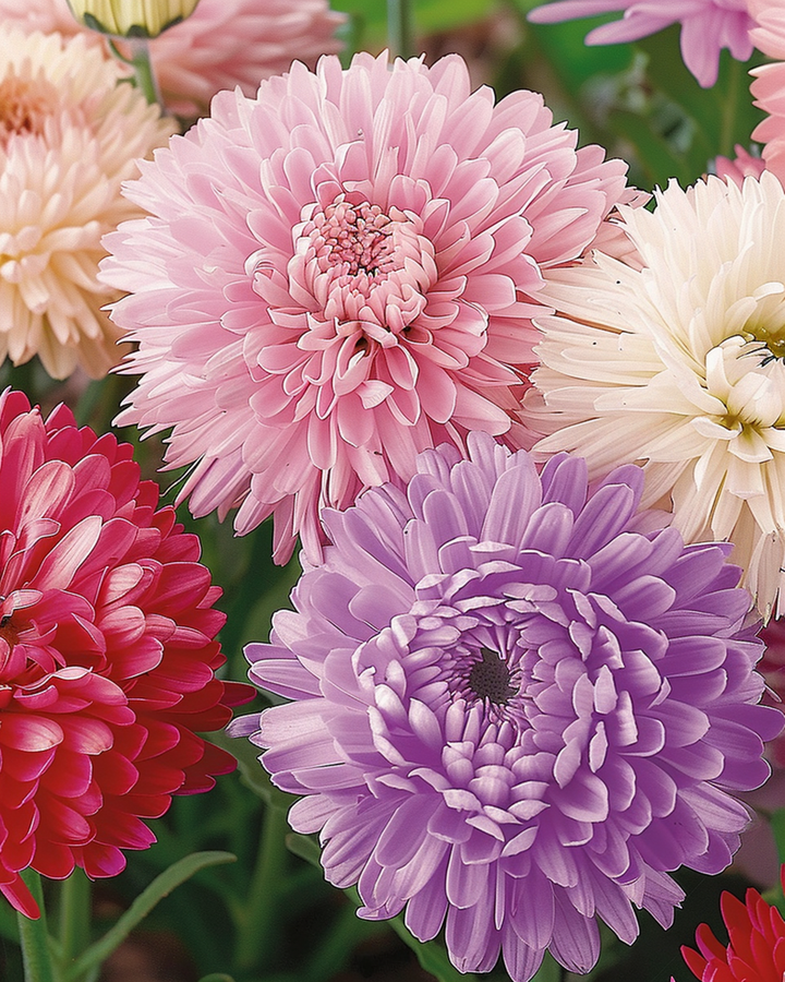 Aster Queen Of The Market Mixed Samen (Callistephus chinensis) – einjährige Sortenmischung