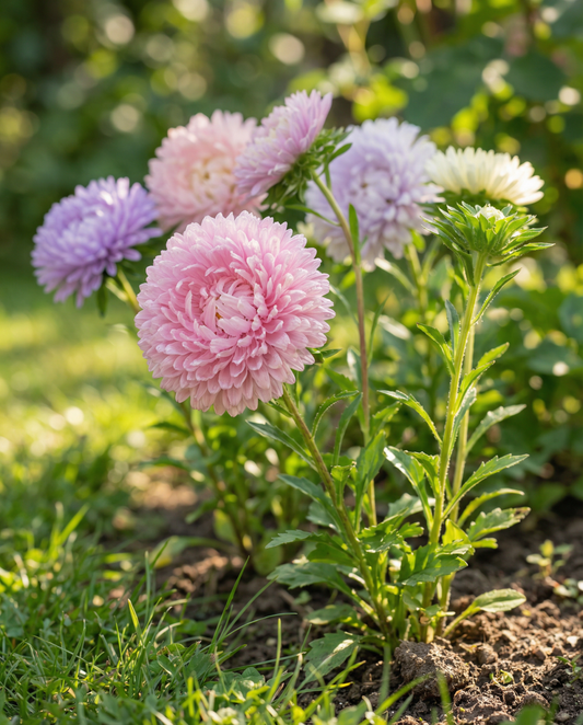 Aster Queen Of The Market Mixed (Callistephus chinensis) – einjährige Sortenmischung Samen von SeedsChoice